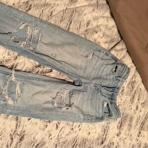 American eagle 000 Light Blue Distressed Women Jeans